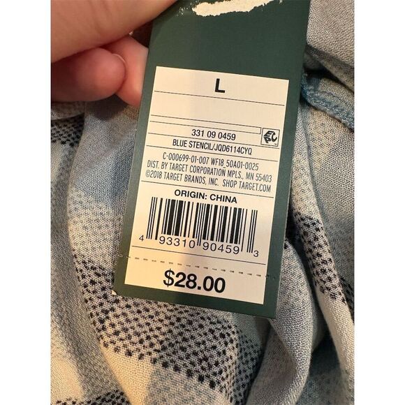 Wild Fable Women's L Blue Plaid Jumpsuit Wide-Leg Casual One-Piece - Picture 7 of 7